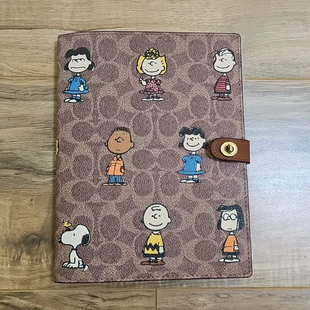 NWOT Coach x Peanuts Notebook In Signature Canvas